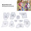 10pcs Acrylic Bear Sewing Pattern Ruler Set, Reusable Quilting Tools M 12 inch 6
