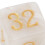 20pcs Numbered Dice, 15.5mm, Pearl White/Black 9