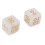 20pcs Numbered Dice, 15.5mm, Pearl White/Black 8