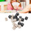 20pcs Numbered Dice, 15.5mm, Pearl White/Black 16