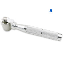(A) Stainless Steel Wall Paper Seam Roller Flat Press Roller Wheel with Bearing Surface with Thread DIY Hand Roller
