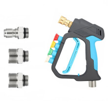 Professional Auto Detailing Car Wash Gun with 4-Color Nozzle Kit with 3 Connectors Rotating Anti- Design