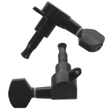 Gitarre Versiegelt Kleine Peg Tuning Pegs Tuner Mechaniken für Akustische Elektor Gitarre Teile (Schwarz 3R3L)