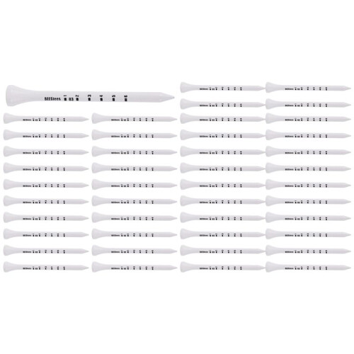 50Pcs Professional  83Mm White  Wood Tees Accessories  Training Aids
