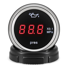 0-1.0MPa 2"52mm Oliedrukmeter met Sensor 1/8NPT LED Digitale Oliedrukmeter Knipperend voor Auto Jacht