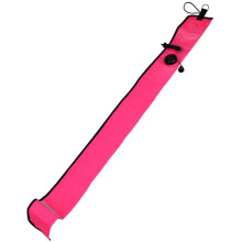 1M Scuba Diving Inflatable SMB Surface Signal Buoy Visibility Float Signal Tube Sausage,Rose Red
