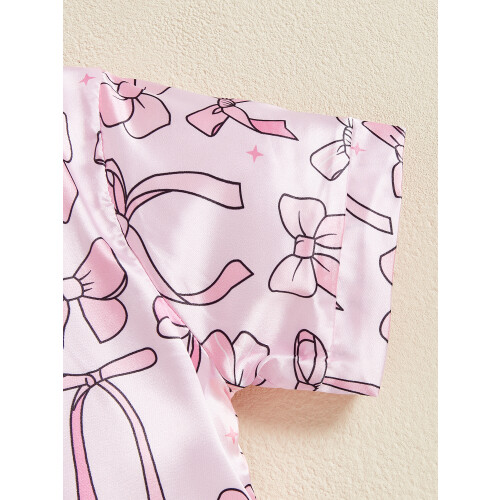 (3-4 Years, Pink Bow) Tacar Pitseámaí 2 Codlata Satin 1