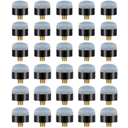30Pcs Pieces 12 mm/13 mm Billiard Pool Cue Stick Tips Screw  Tips Ferrules Replacement Billard Pool Accessories