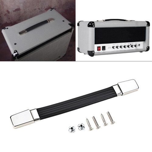 Guitar Tube Amplifier Cabinet Handle with Silver Plated End Caps Speaker Cabinet Amp Strap Handle 1