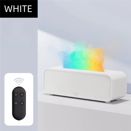 7-Color Light Simulation Flame Aromatherapy Machine Remote Control Timing Silent Humidification Home Perfume Diffuser,B 1