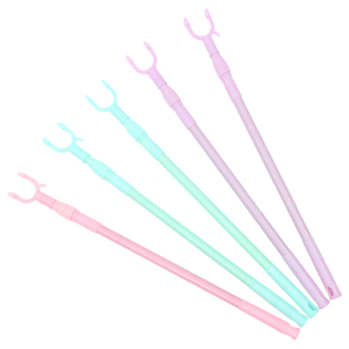 10Pcs Retractable Clothes Rods for Wardrobe Balcony Assorted Colors