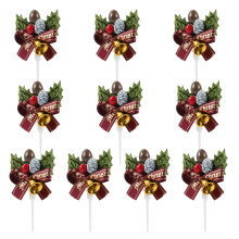 10Pcs Colorful Christmas Cake Accessories Durable Ribbon Plastic