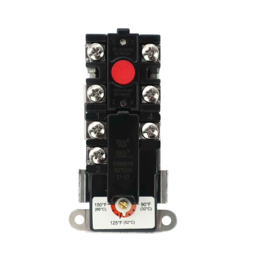 Lower Thermostat OEM 100108424 with Cover, Easy Replacement for Lochinvar WH96 Water Heater
