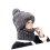 Gorro de tricô com cachecol e máscara facial (1 peça) 1