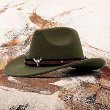 Cow Print Cowboy Hat Jazz Bowler Style Size 7 1/8