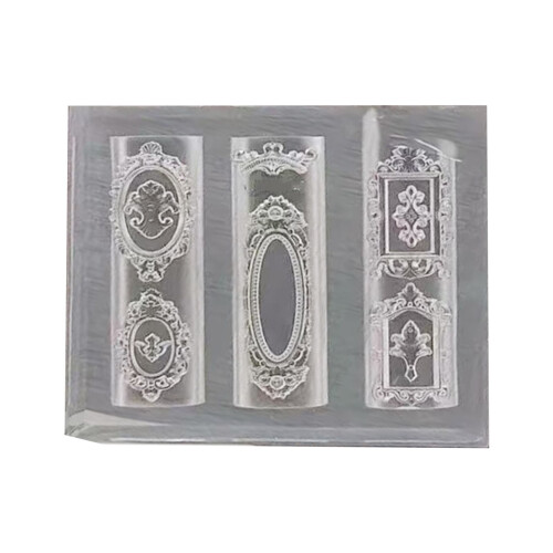 Molde de silicone para unhas com rosácea (1 unidade)