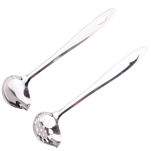 Ensemble de cuillères en acier inoxydable antirouille (2 pièces)