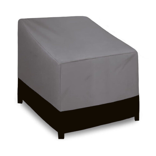 Capa impermeável e resistente para cadeira de exterior, 210D, cinza e preta.