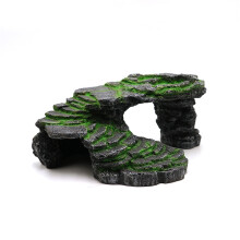 Plataforma flutuante para tartarugas tomarem sol, esconderijo em resina, caverna para répteis, ilha decorativa para terrários.