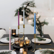 Spitzkerzen mit Spiraldesign, 4er-Set, Wachsspitzkerzen, modernes Design für Dinnerpartys, Wohn-/Zimmerdekoration