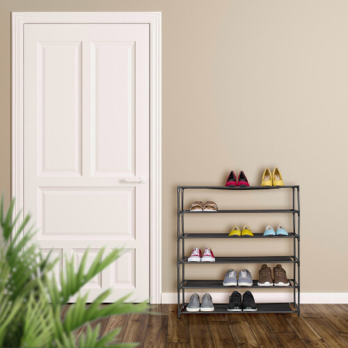 Schuhregal mit Stoffböden, platzsparendes Design