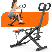 Buikapparaat - DSKEUZEEW - AB Booster Plus Total Crunch - Max. belasting 120 kg - Zwart en Oranje - Fitness