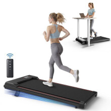 Esteira com 8% de inclinação - 3 em 1 Esteira de caminhada até 130KG - Velocidade ajustável de 1-8 km/h - Superfície 38,5 x 90 cm - Preto