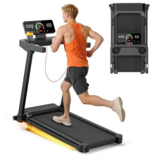 Esteira de corrida com 10% de inclinação - Esteira elétrica - 1-12km/h - Motor 3,0HP - Tela LED - Superfície 40 x 97 cm
