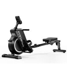 Rameur da appartamento Magnetico - con Console LCD e 16 Livelli di resistenza - Capacità Massima 120KG - Nero