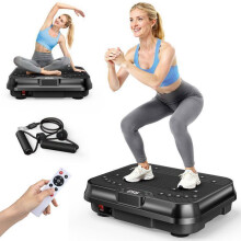 Vibrerende Platform - 250 niveaus van vibratie - 9 voorinstellingen Mode - LCD-scherm - max.150kg - 40 x 32,5 x 10 cm - Zwart