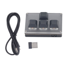 Programmable Macro Keyboard Wireless Mechanical Mini6Key Keypad Custom Keys RGB Light Knob Settings USB BT Dual Mode for Gaming Office Industrial
