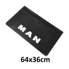 MAN 3D 36x64cm mudguard, valkoinen kohokirjoitus