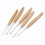 8Pcs Wood Crochet Hooks 3.0mm-6.5mm, Ergonomic Handle Crochet Hooks Set 6