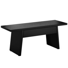 Banc de banheiro - VitrA 90 cm - Acabamento em carvalho preto - Gaveta com fechamento suave - Design contemporâneo