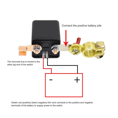 12V Remote Battery Disconnect Switch 200A Silver 2