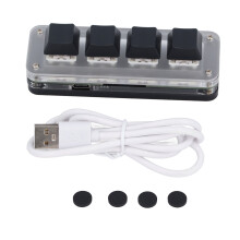 One Handed Keyboard For Fast Typing Hot Swappable Mechanical Switches Ergonomic Design Programmable Shortcuts RGB Backlight Mini Keypad With Onboard