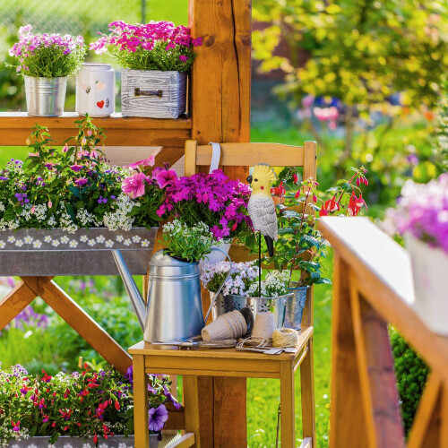 Papageien-Gartendekoration mit Befestigungsstab, PE-Material 1