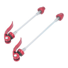 Aluminium Alloy Bike Skewers Red Pair