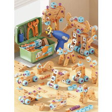 STEM-bouwset met technische bouwmaterialen voor kinderen van 3-8 jaar (126 stuks)