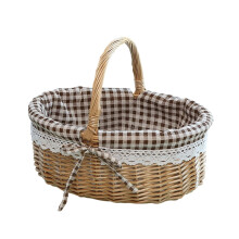 Panier de pique-nique en rotin avec poignée (1 pièce)
