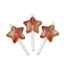Ensemble de 3 pendentifs sucette en résine – Étoile, Cœur, Rond