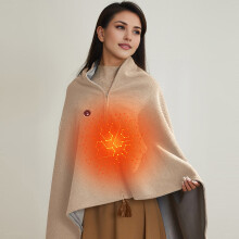 Heated Blanket Beige 39" x 55" USB Powered Washable