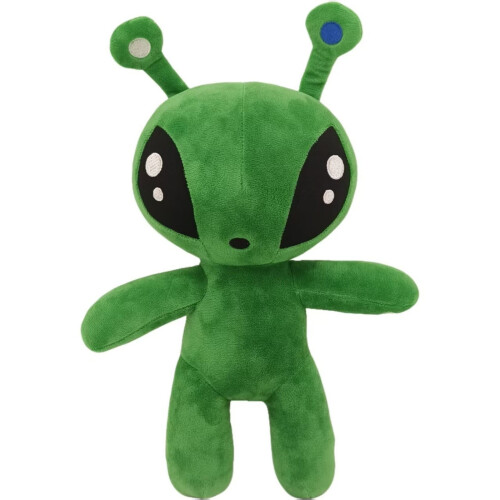 Pernă de pluș verde cu creatură moale, 34 cm