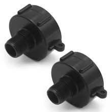Adaptateur pour conteneur IBC : tuyau d'arrosage 2" à gros diamètre vers tuyau d'arrosage 3/4" (2 pièces)