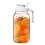 Glazen waterfles met handvat, 1,9 liter, wit 1