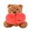 Coelho de pelúcia Love Bunny com coração vermelho, 25 cm (10 polegadas) 1