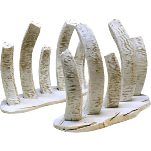 Scheletro di dinosauro ornamentale per acquario (2 pezzi)