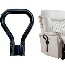 Rallonge de poignée de fauteuil inclinable en métal noir ergonomique à 8 angles