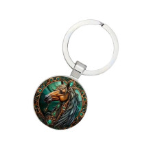 Porte-clés tendance à motif cheval, fabriqué en alliage pour exprimer votre style.