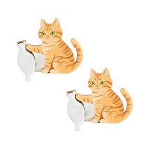 Lot de 2 supports à moustaches de chat amusants pour réfrigérateur, vase en acrylique pour chat 7Styles – Compatible avec la plupart des